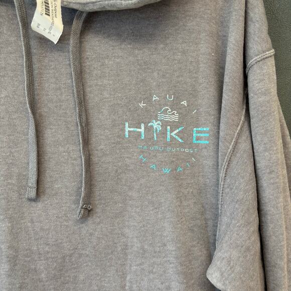 Techstyles Kauai Hawaii Hike Hoodie XL NWT Weathered Gray Hike Outdoors Cozy - Picture 1 of 10